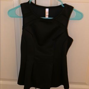 Black peplum top